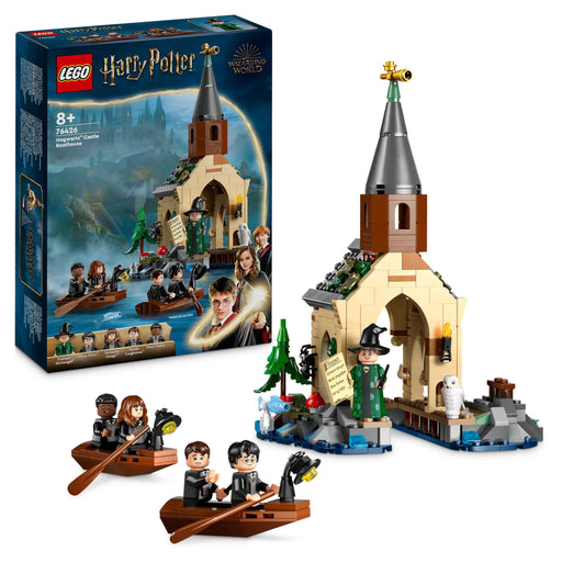LEGO Harry Potter Hogwarts Castle Boathouse Toy Model for kids & Harry Potter Forbidden Forest: Magical Creatures Toy with Hermione and Ron figures
