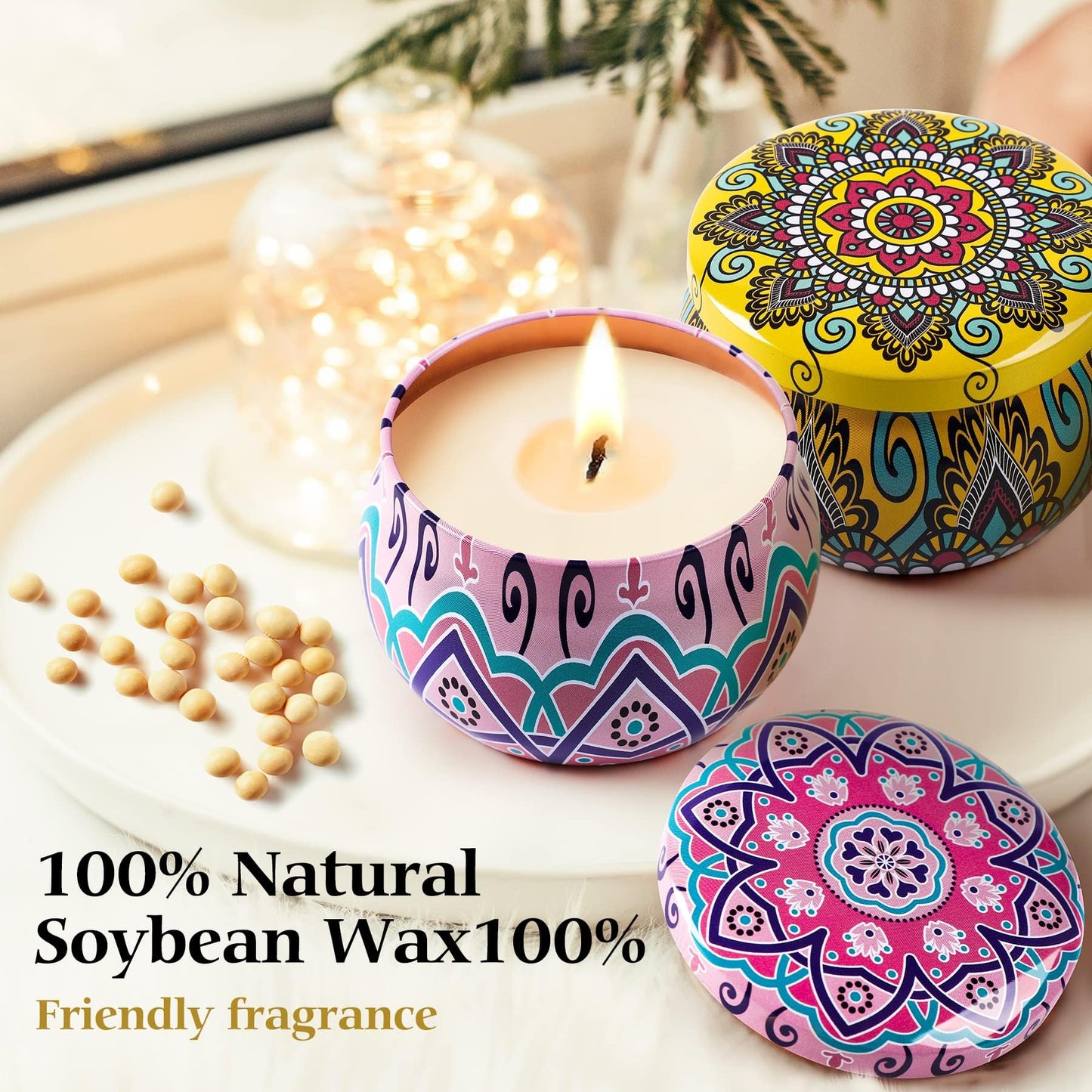 Popolic Candle Making Kit, DIY Candle Making Accessories, Scented Candle Gifts Set, Includes Soy Wax, Tin, Wicks, Wick Holder, Dyes, Capacity Pitcher.