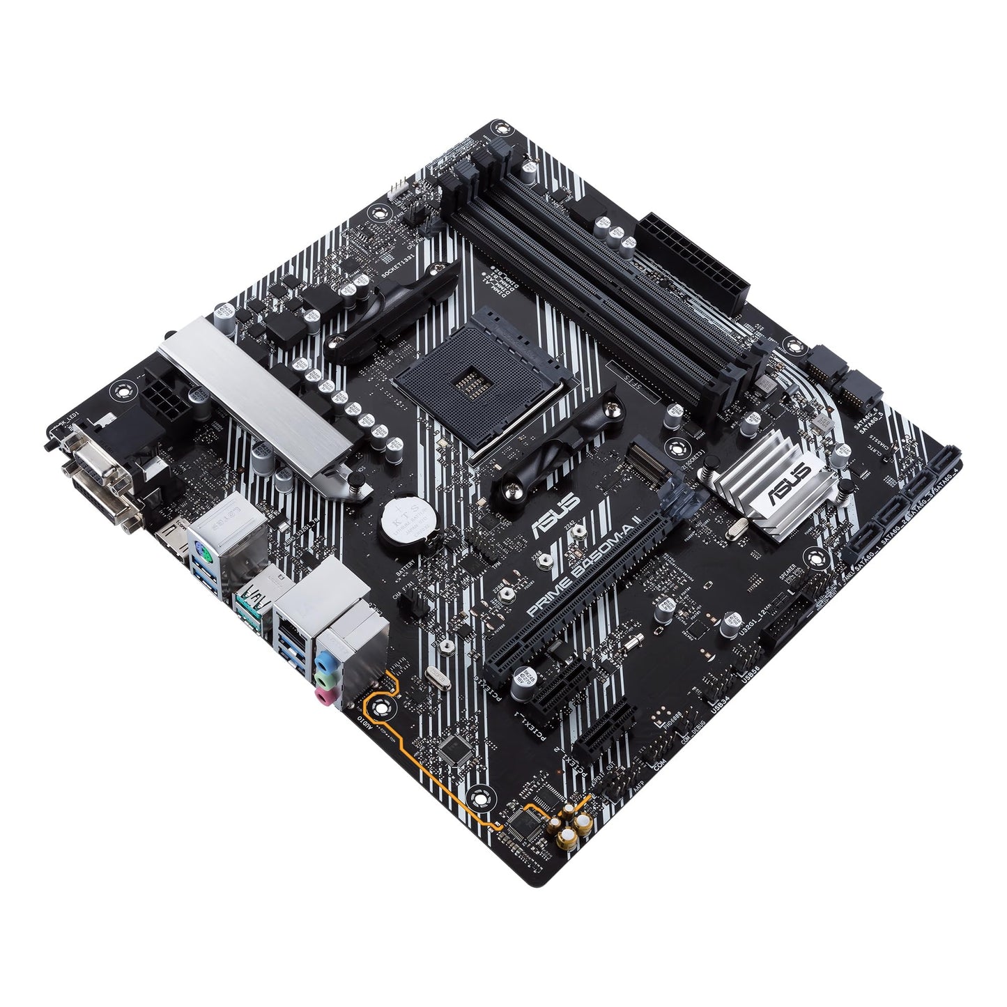 Asus Prime B450M-A II motherboard Socket AM4 (mATX, AMD Ryzen, DDR4 memory, M.2, SATA 6Gbit/s, USB 3.1 Gen 2 Type-A, Aura Sync)