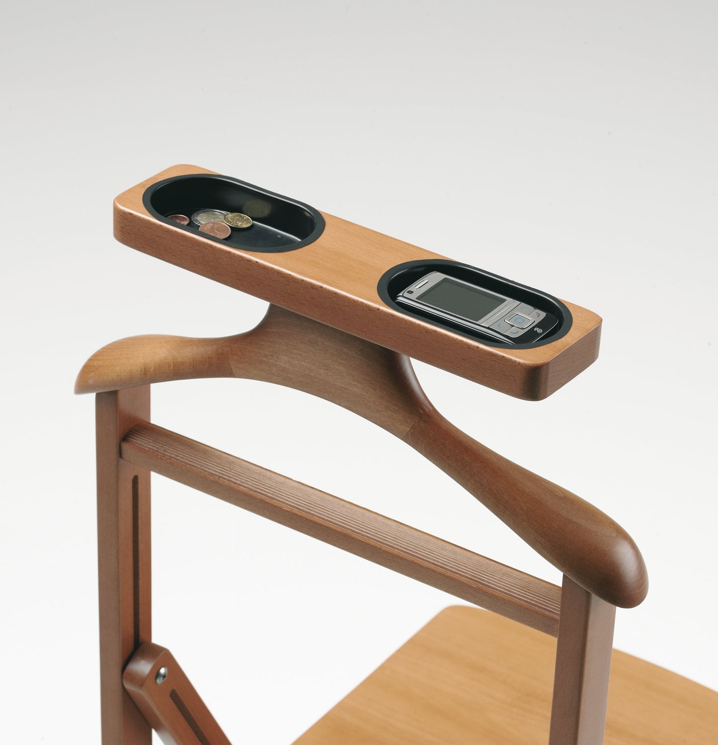 Arredamenti Italia 2007 DUKA coat rack with chair for bedroom, made of wood - Lockable - Cherry wood finish Ar-It the heart of wood.