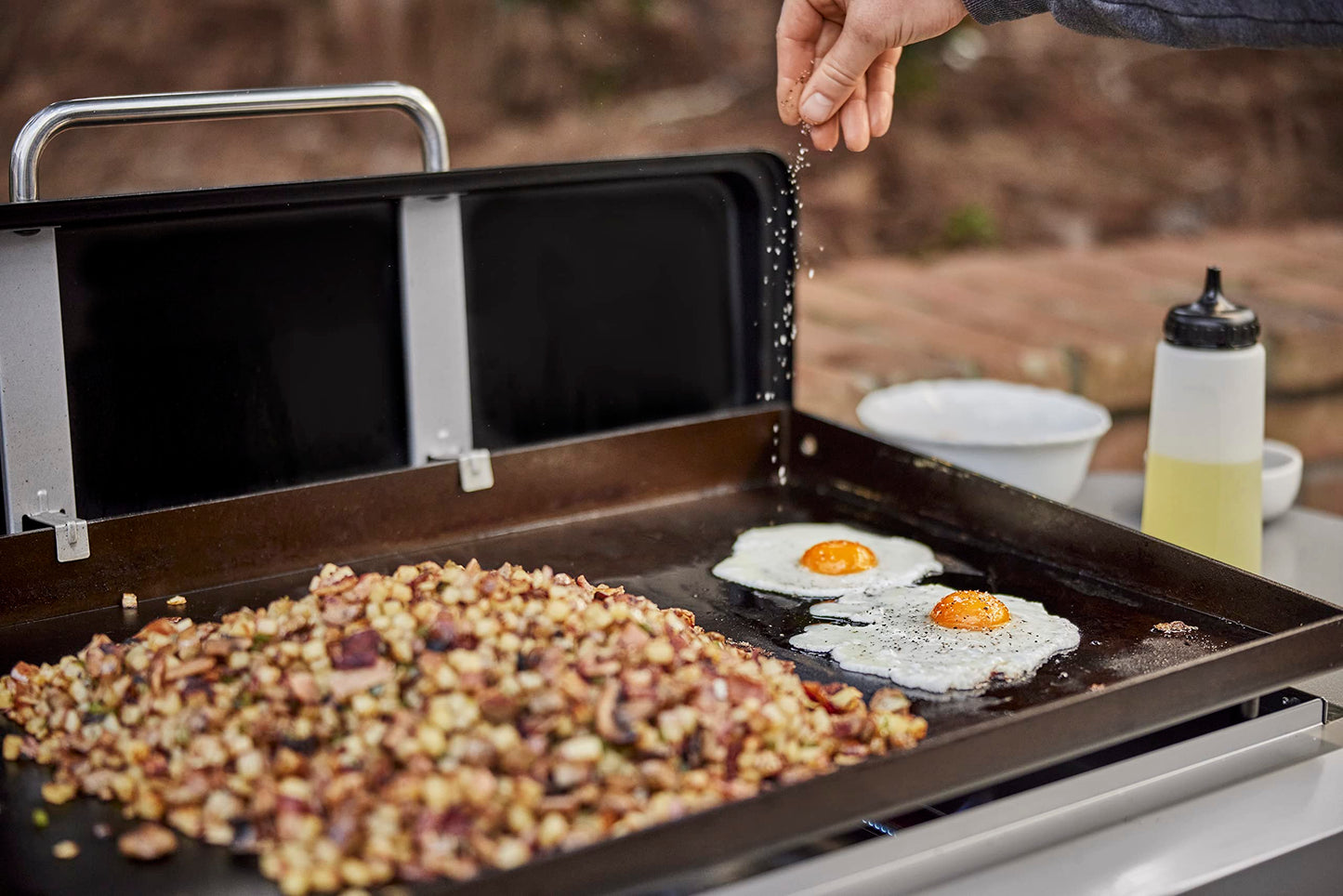 Weber Grill Plate Accessory Starter Set, 3 pieces, includes grill plate turner, stainless steel scraper, and squeeze bottle. Perfect for all planchas/grill plates.