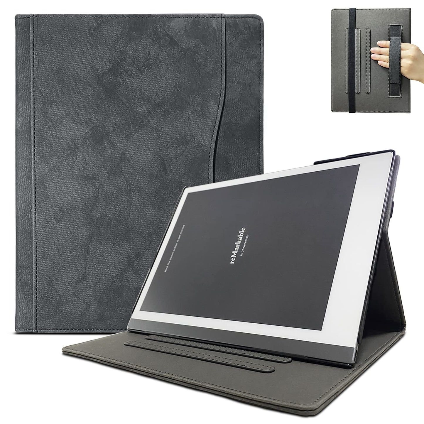 Cover for Remarkable 2 Digital Paper Tablet 10.3 Inch (2020 released) - New updated design Cover for Remarkable 2 10.3 Inch Digital Paper with Pencil Holder Version, Black