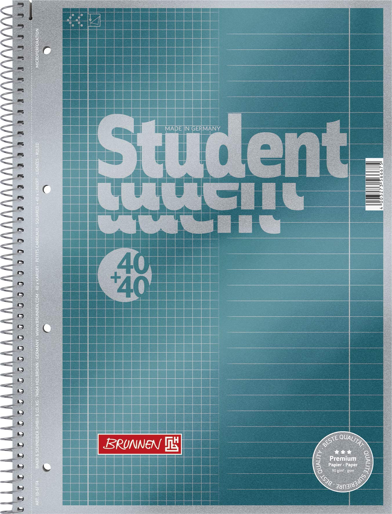 5X FOUNTAIN College Block Duo A4 lined 28+27 Premi