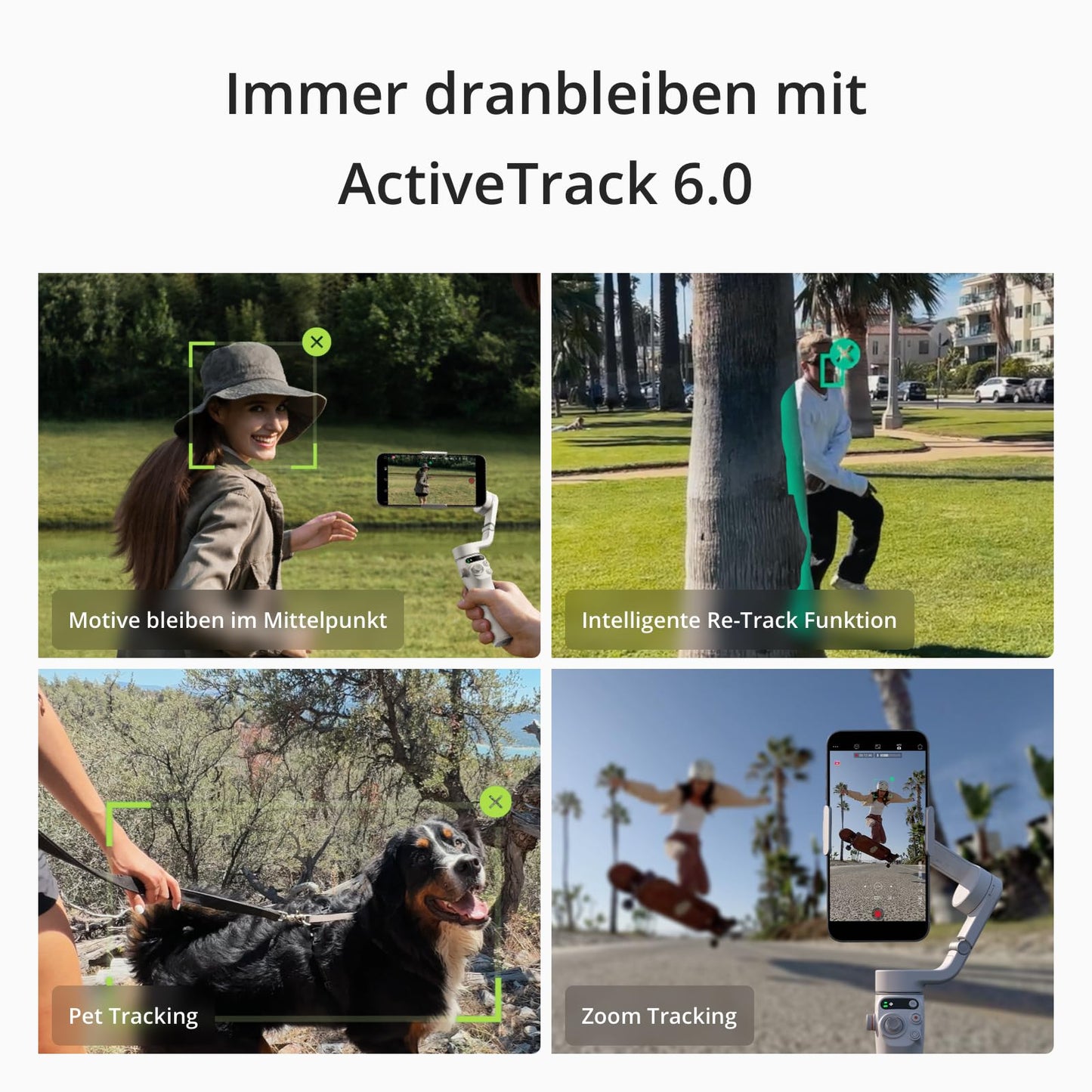 DJI Osmo Mobile 6 Fill Light Combo, 3-axis smartphone gimbal, integrated extension pole, portable & foldable, Android & iPhone gimbal, object tracking, additional light phone clamp, Platinum Grey