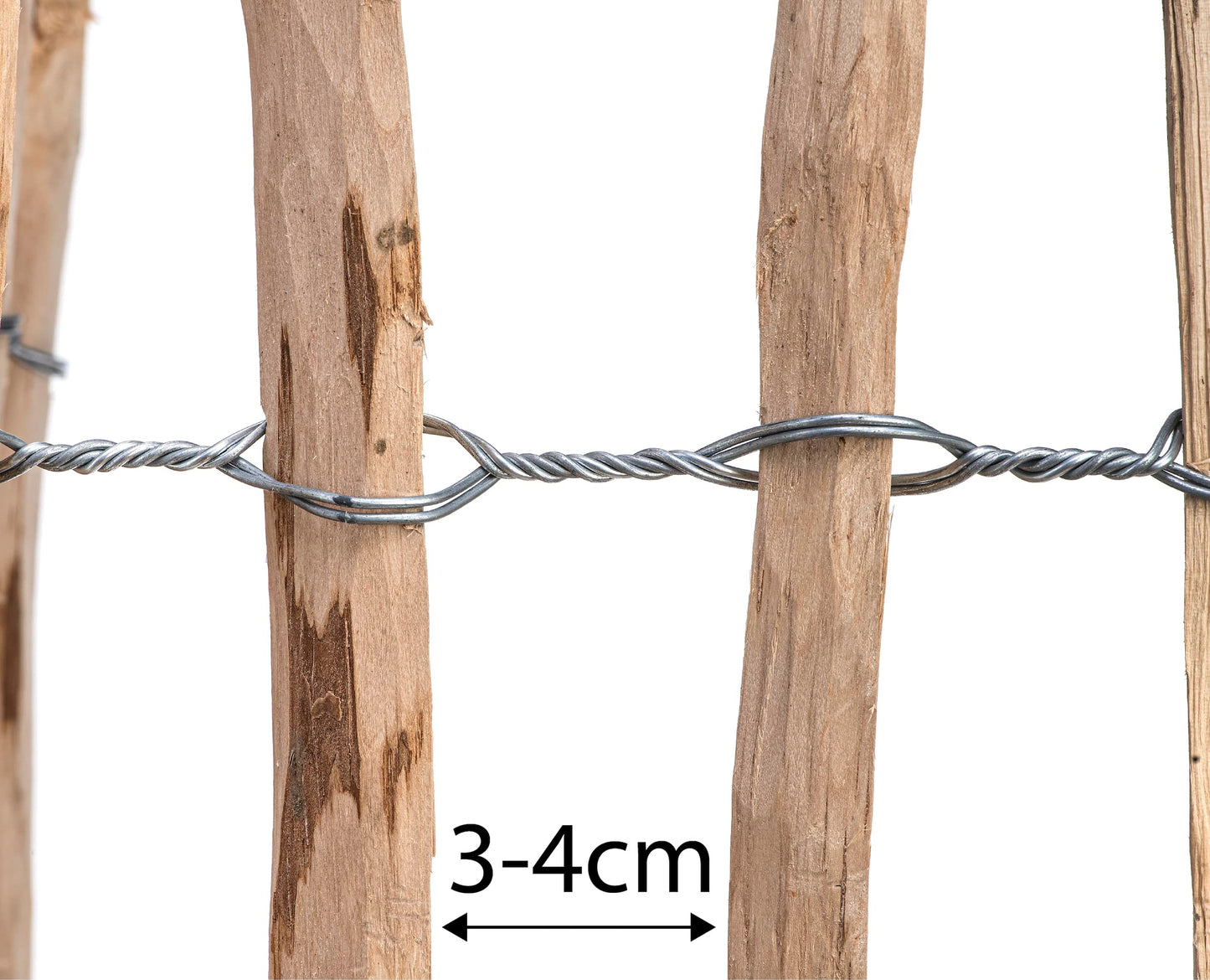 MC. Collector picket fence in 26 sizes - hazelnut wood fence - wooden garden fence heights 50 cm - 150 cm length 5/10 meters - chestnut fence for garden (height: 150 cm X length: 300 cm, slat spacing: 7-8 cm)
