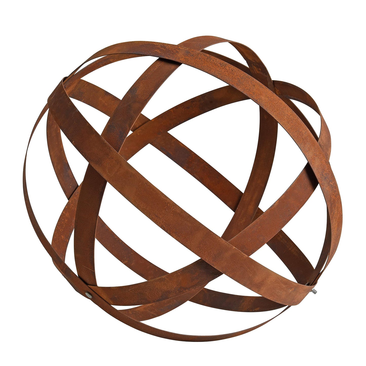 ESTEXO Rusty decorative ball Rust ball Garden ball Metal band Band iron Garden decoration Rust Metal 40 cm