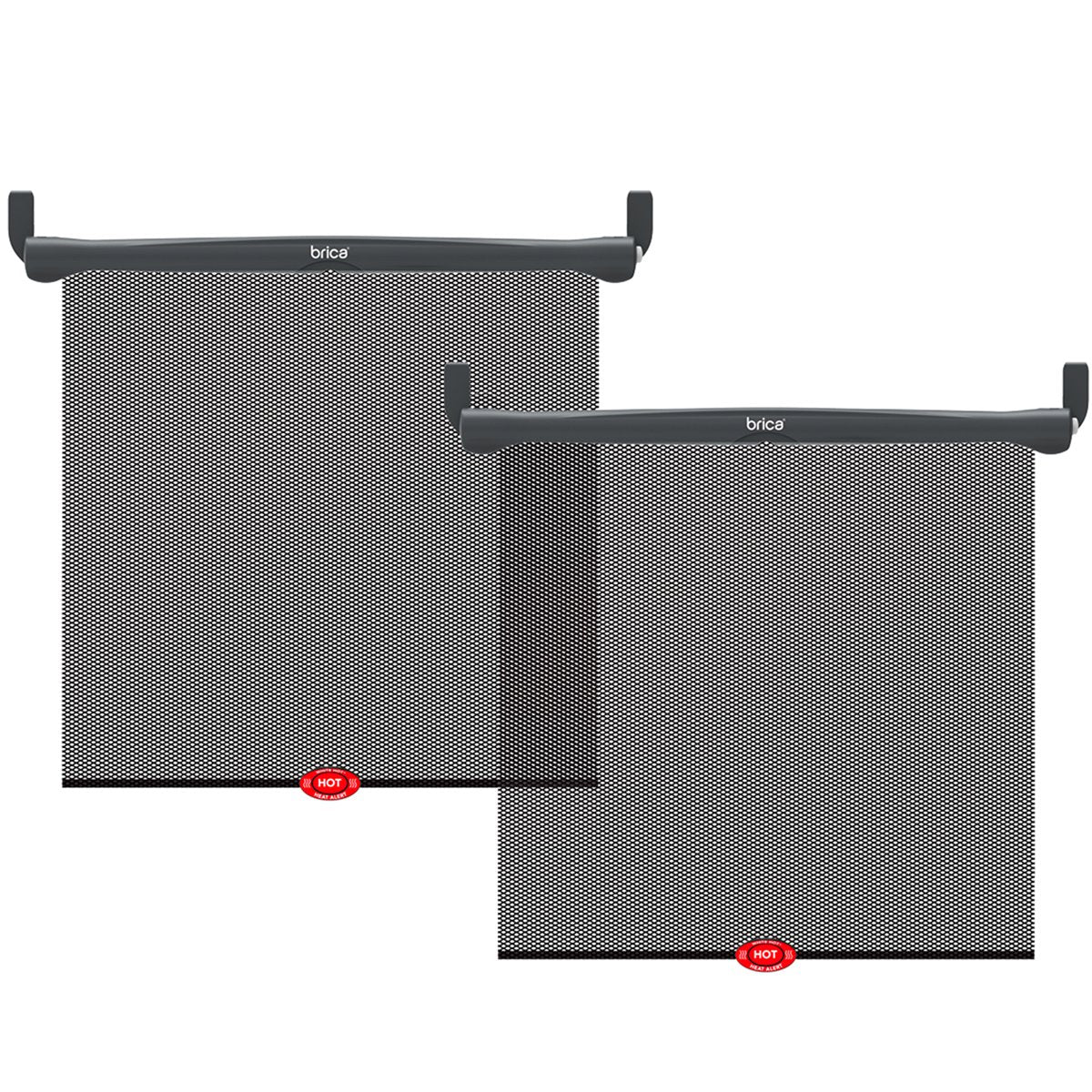 Munchkin Car Sun Shades, 2-pack, removable vehicle sunshades for maximum UV protection, with heat indicator, fits most cars, essential travel and baby car accessory.