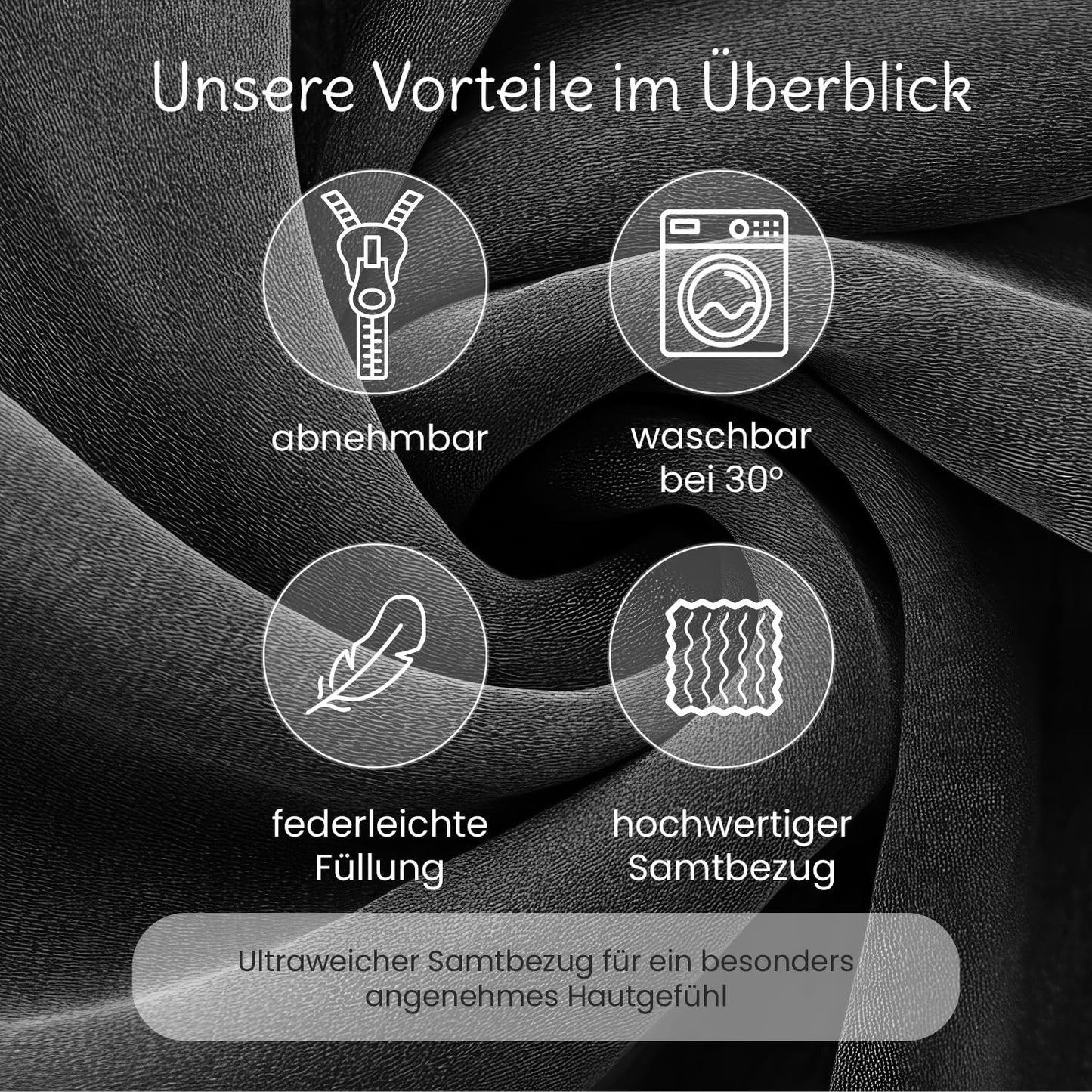 ELONEO Pregnancy Pillow XXL, Side Sleeper Pillow with Cover, Pregnancy Pillow in U shape, Nursing Pillow with soft, removable and washable cover, gray