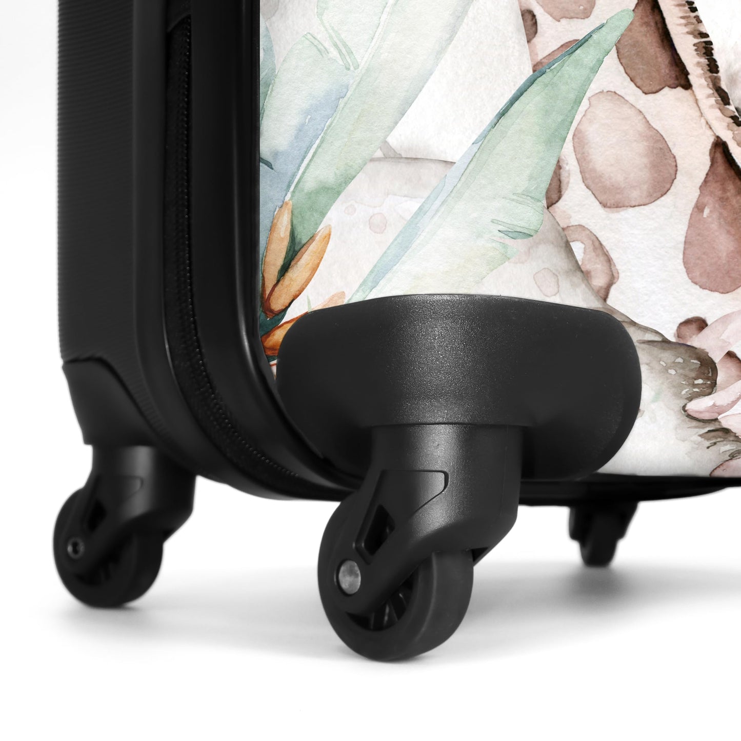 NoBoringSuitcases.com® Children's Suitcase Hardshell Small Roller Hand Luggage Gift - Watercolor - Animal Design - Small 55x40x20 Trolley Case