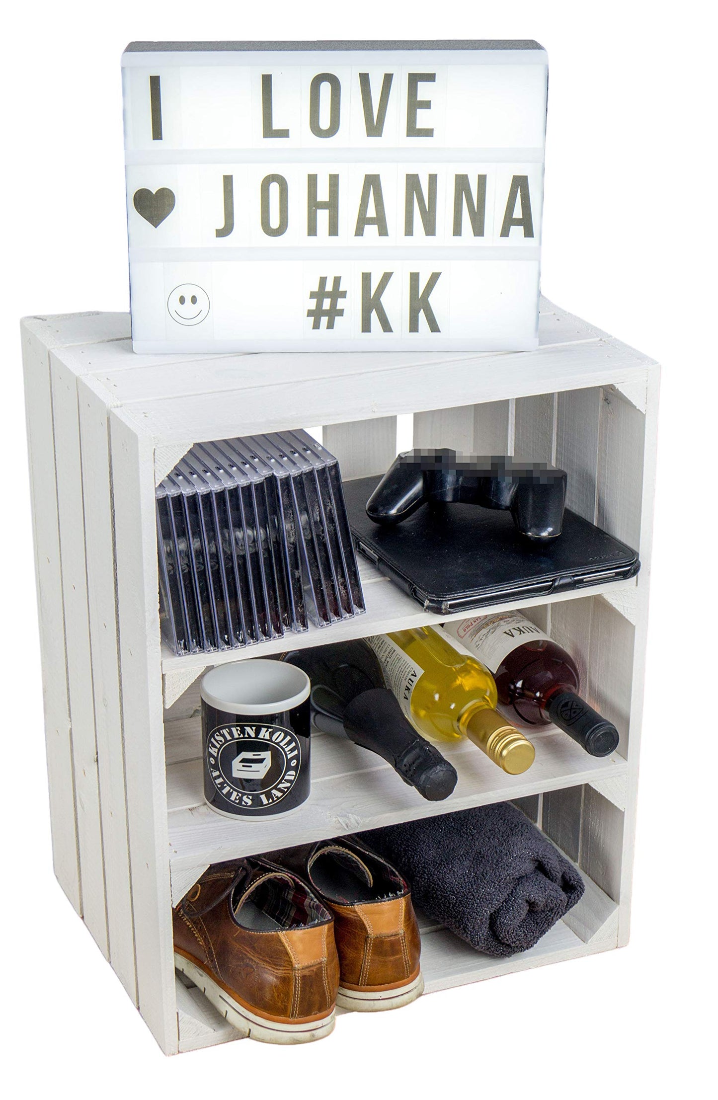 2-piece fruit crate Johanna storage box wine crates shelf crates storage crates standing shelf wine crates wooden crates bookshelf wine rack