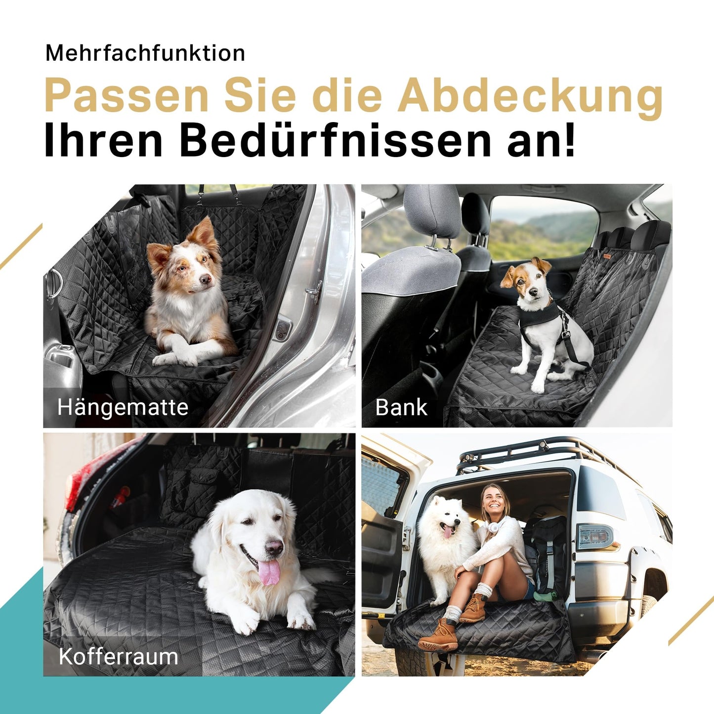 PETPROVED dog car seat cover back seat protector car blanket back seat protector car protection cover dog back seat (with accessories)