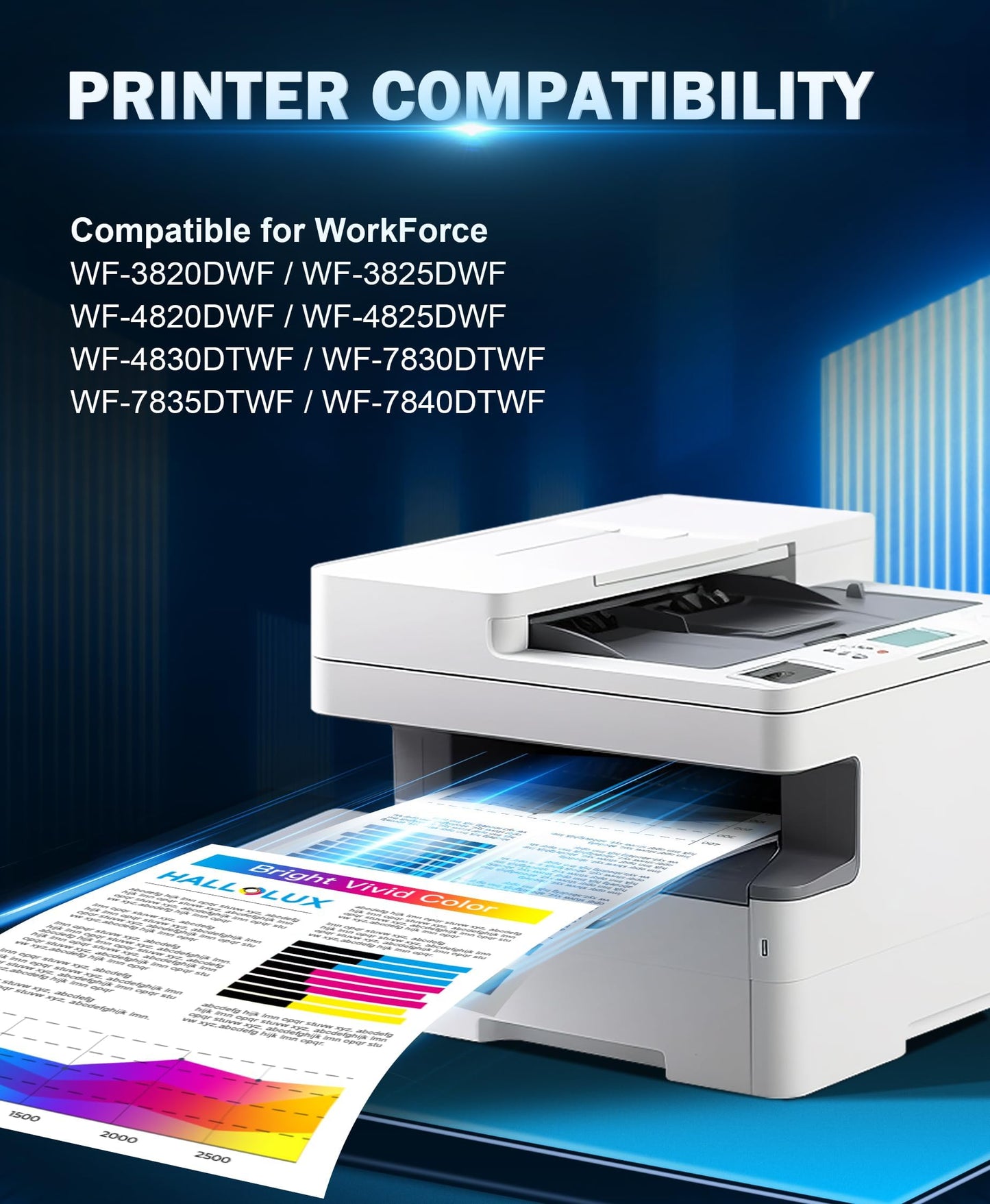 405XL multipack 405 XL ink cartridges 405 compatible for Epson 405 for Epson Workforce Pro WF-4820 cartridges WF 3820 WF 3825 WF-4825DWF WF-4830DTWF WF-7830DTWF WF-7835DTWF WF-7840DTWF (5 pack)