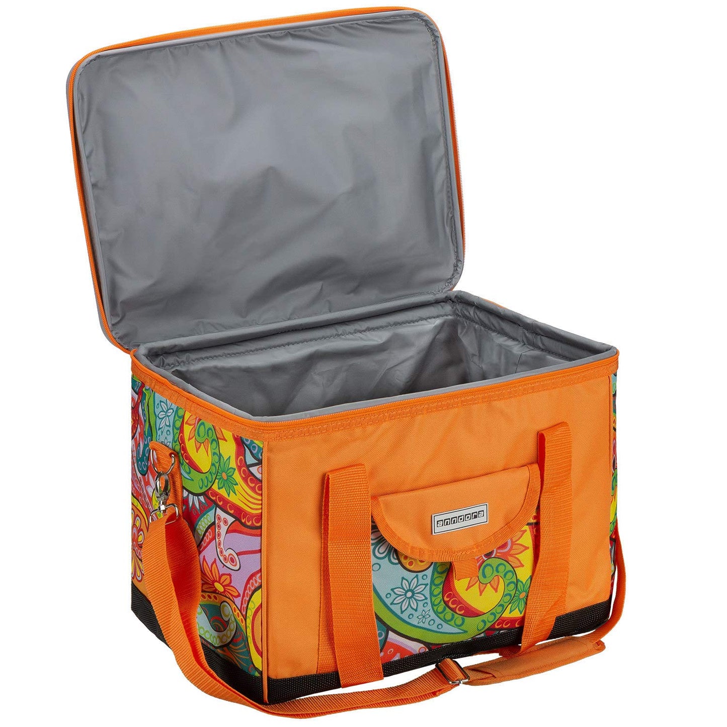 anndora cooler bag XL Paisley orange 40 liters - cooler box insulated bag picnic bag