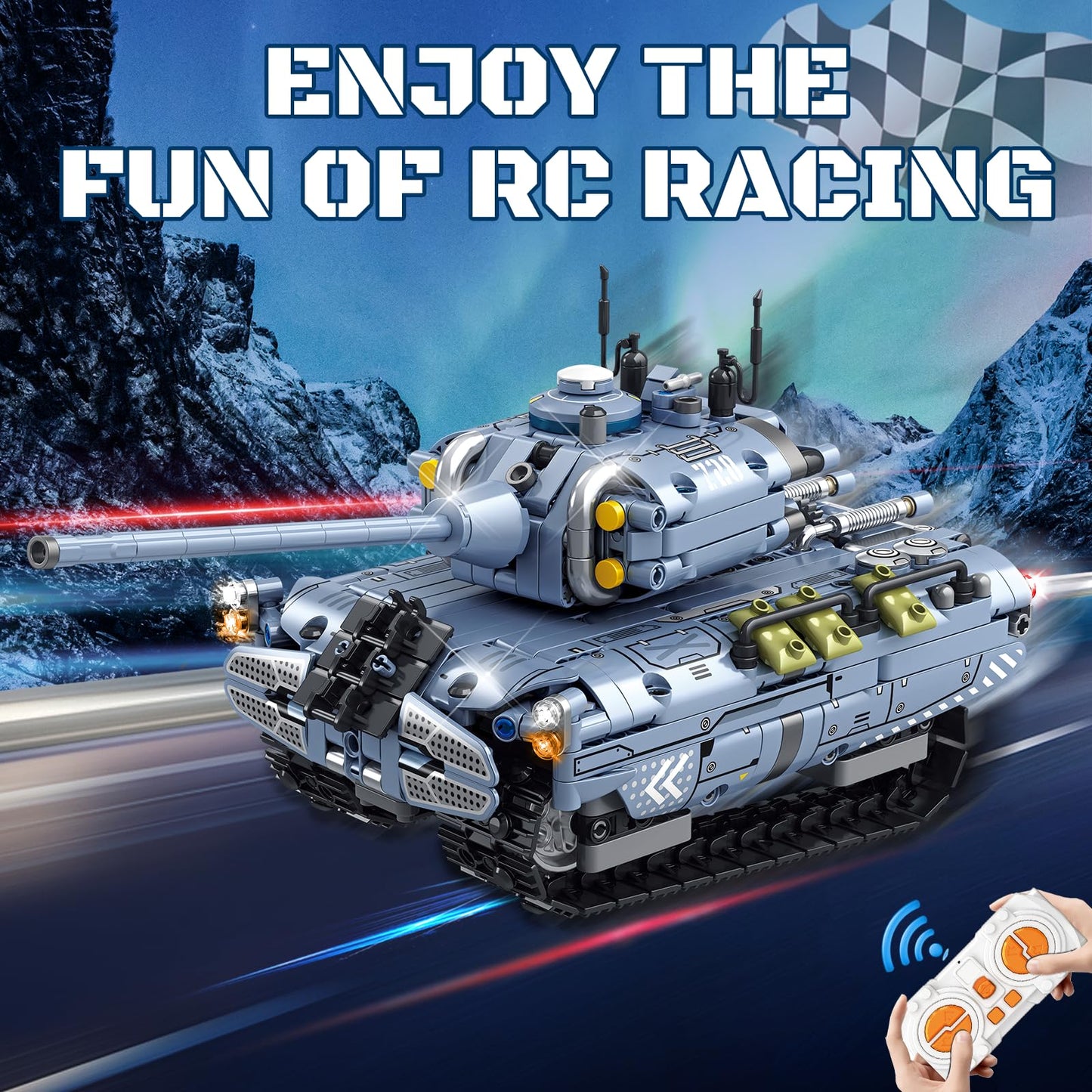 JONRRYIN Technology Robot Kids Toy, 779 pieces 2 in 1 Remote Control Robot and Tank Building Toy, Robot Programmable via APP and Remote Control Gift for 8-12 year old Boys Girls