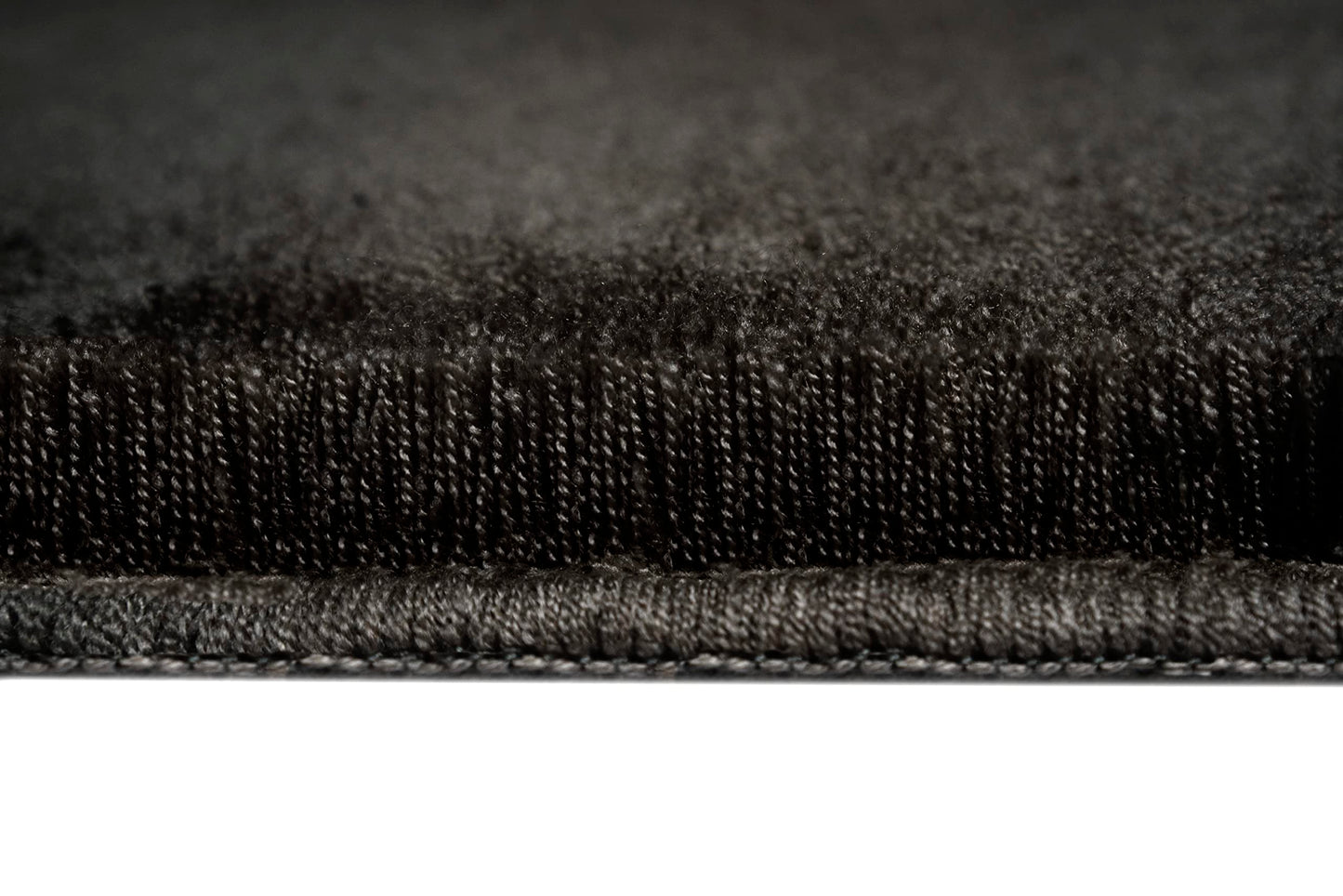 BADELIGA® corner shower mat, perfect mat for square shower enclosures. Extremely fluffy, non-slip & washable. Dryer-safe. Bath mat, bath rug with corner cutout 50 x 100 x 100 cm in black.