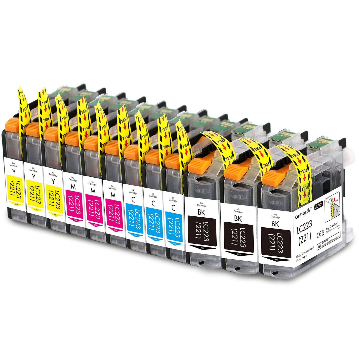 Cartridgeify LC-223 XL printer cartridges compatible with Brother LC223 LC-221 LC221 cartridges, for MFC-J4420DW J4620DW J4625DW J480DW J5320DW J5620DW J5720DW J680DW J880DW DCP-J4120DW J562DW.