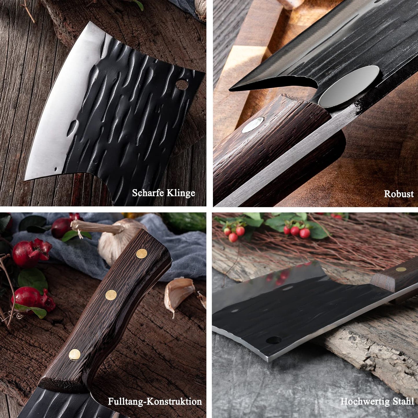 Omesio kitchen cleaver chopping knife bone cleaver bone knife bone saw chef's knife, for chopping bones.