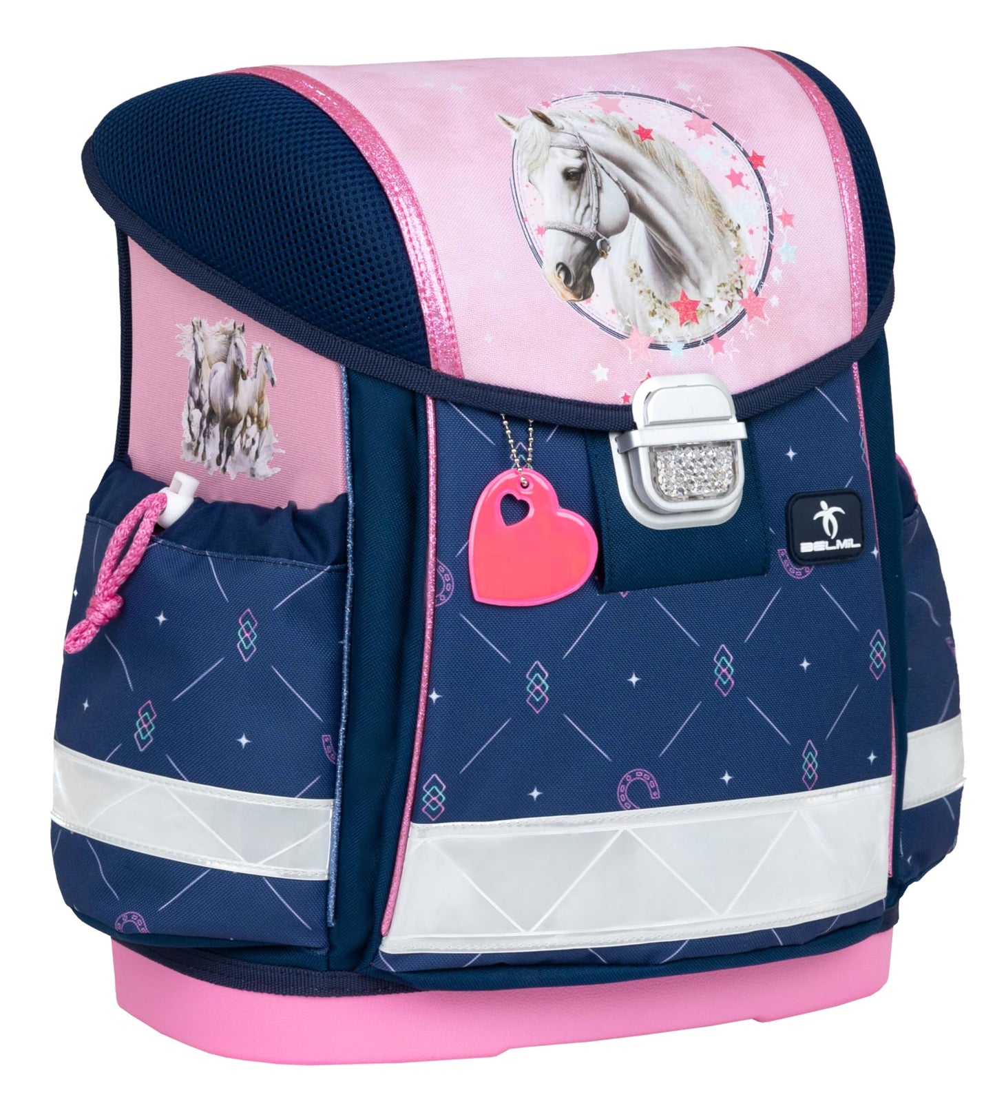 Belmil Classy school bag set 4 pieces (403-13/AG/S) (Amazing Horses)