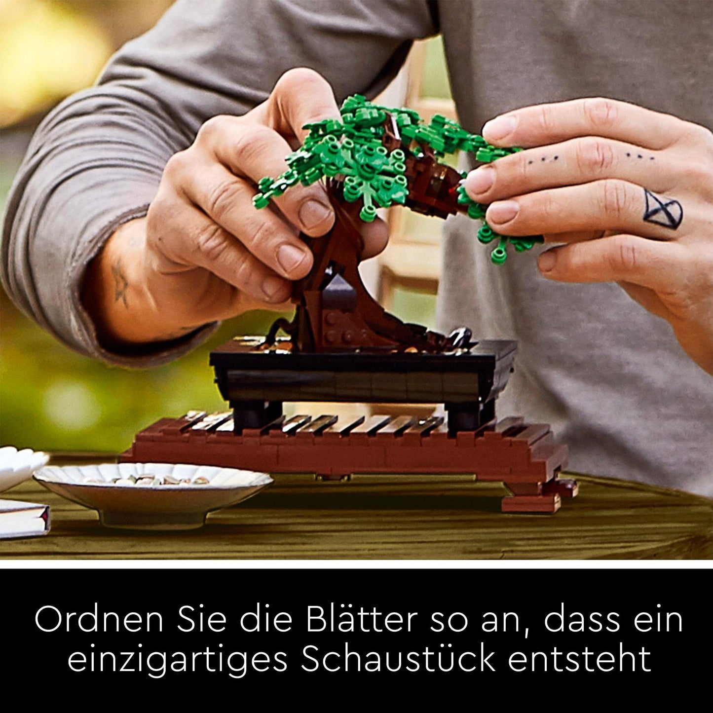 LEGO City Cargo Train, set with battery-powered motor & Icons Bonsai Tree Set for adults, plants home decor set.