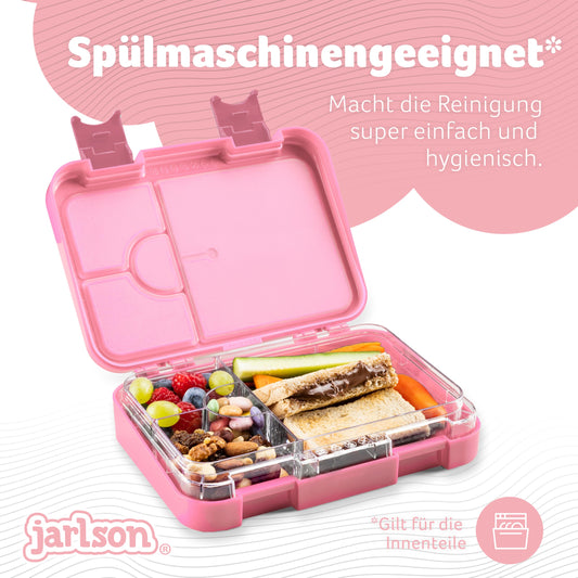 Jarlson® Kids Bento Box with Compartments - TONI Lunchbox - Leakproof Lunchbox for Kindergarten and School - Girls and Boys | Snack Box (CAT)
