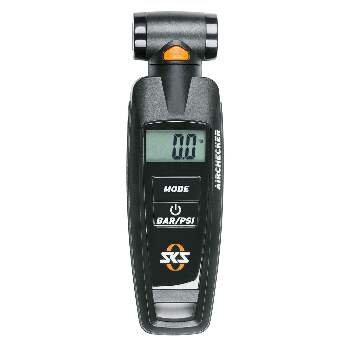 SKS GERMANY AIRBUSTER CO2 bike pump for competitions (CO2 inflator), black & AIRCHECKER (AV/SV) 2nd generation pressure gauge for bicycles, black