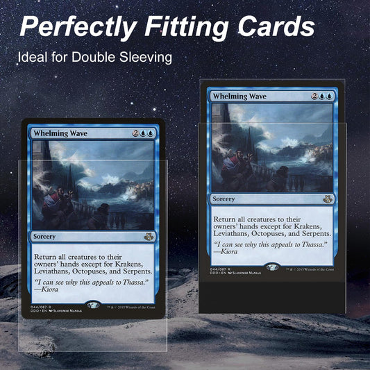 600 pack card sleeves, perfectly fitting inner sleeves, great for double sleeving, trading card sleeves, compatible with MTG, TCG, baseball and football cards.