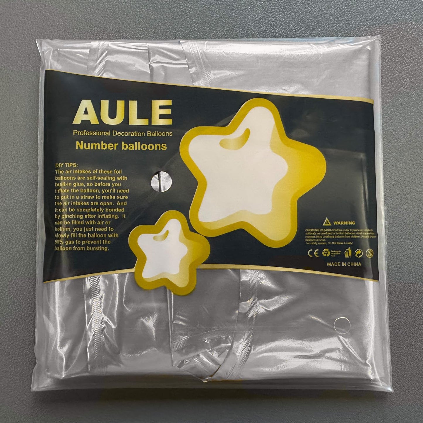 AULE 101.6cm jumbo silver foil mylar number balloons for men and women's 30th birthday party decoration, party supplies for 30th birthday.