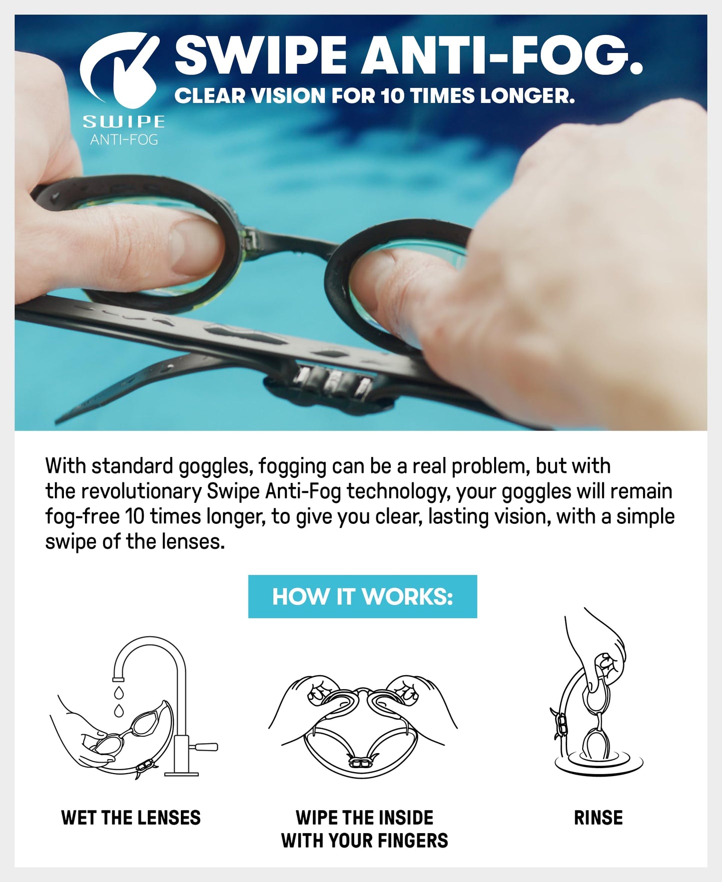 arena Cobra Ultra Swipe Adult Unisex Racing Goggles, swim goggles with curved lenses, anti-fog, UV protection, 5 interchangeable nose bridges.