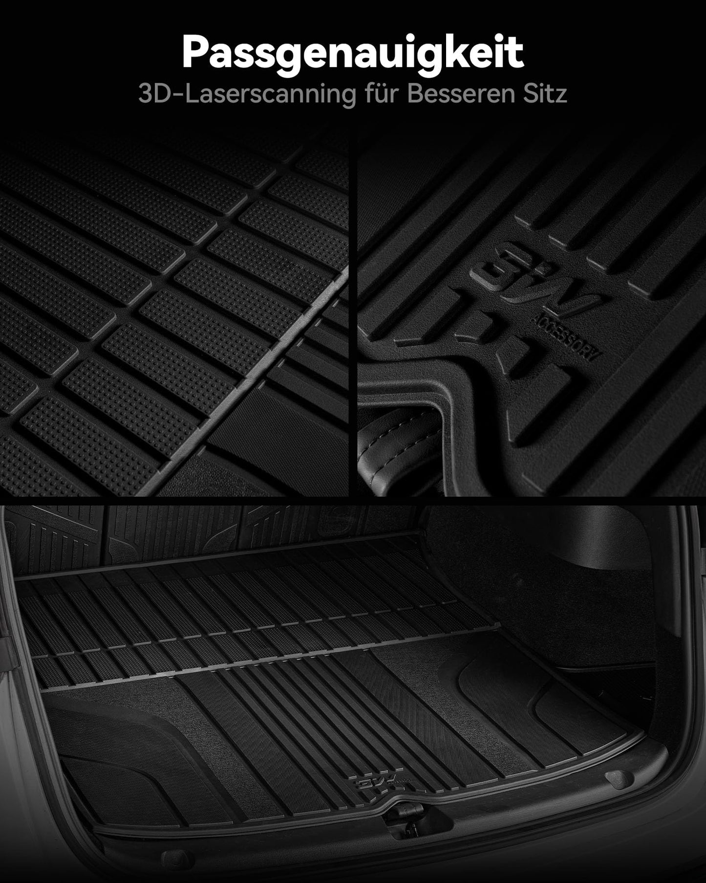 3W Tesla Model Y New 2025 2026 Juniper Floor Mats and Cargo Liner, TPE All-Weather Custom Fit Floor Mat 1-2 Rows and Cargo Mats Complete Set Tesla Model Y 2025 2026 Car Floor Mats Accessories