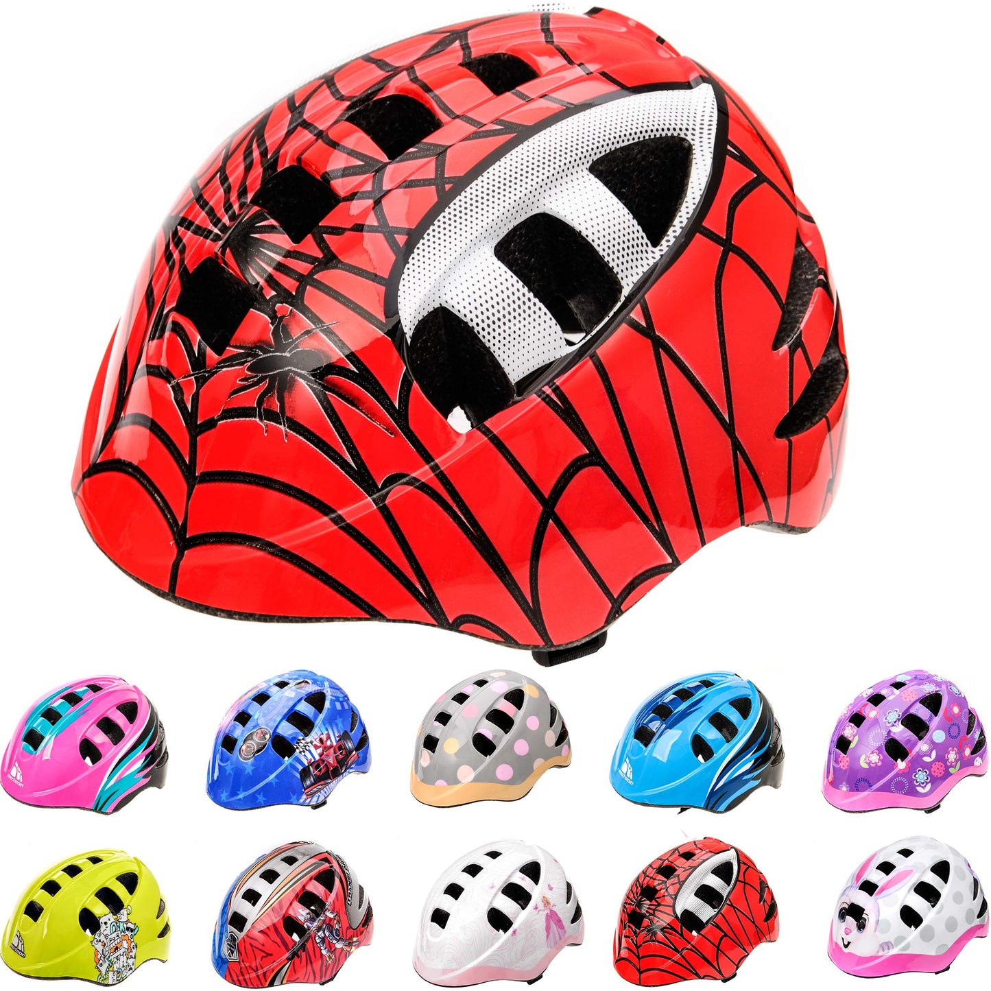 Meteor kids bike helmet, skate helmet, safety helmet MA-2 Spider Size: M 52 to 56 cm 235 g