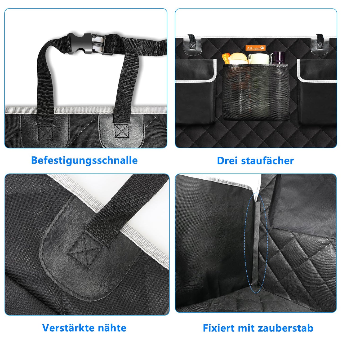 Alfheim Universal Dog Car Boot Liner - Tear-resistant and waterproof boot liner for dogs - Non-slip washable boot liner with side protection.
