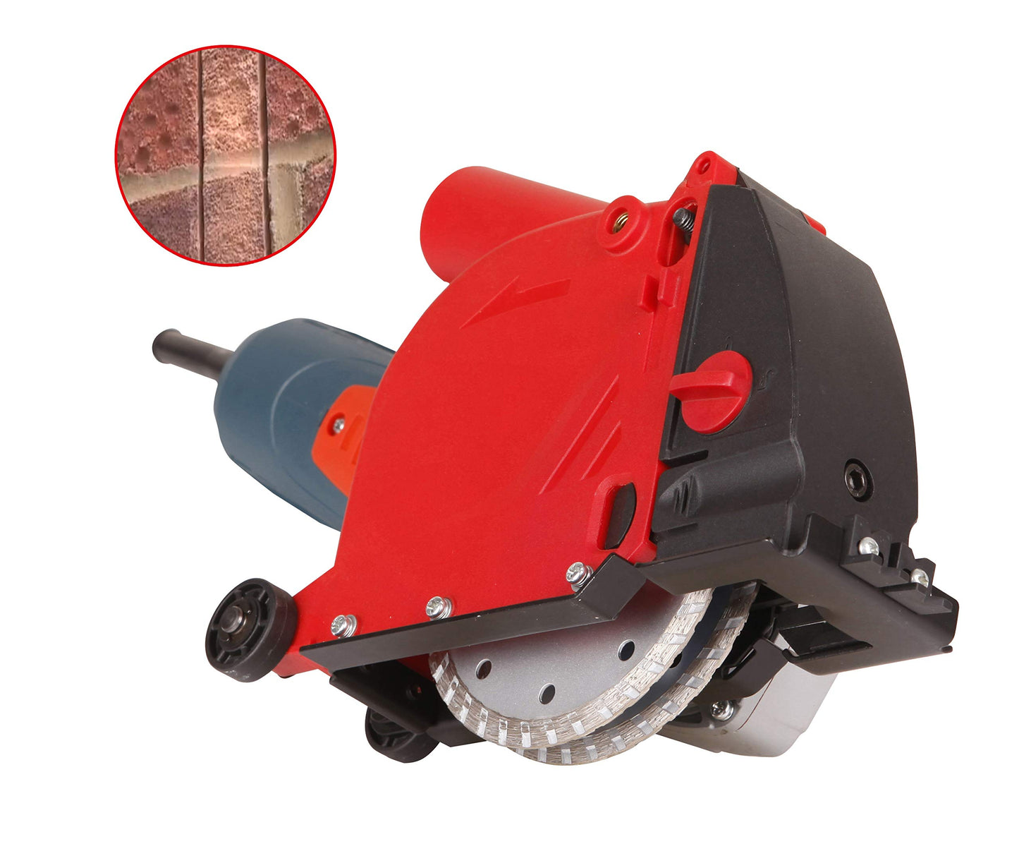 Aidelife dust extraction hood for angle grinder 125mm for wall chaser slot cutter set with 2x diamond discs 125mm