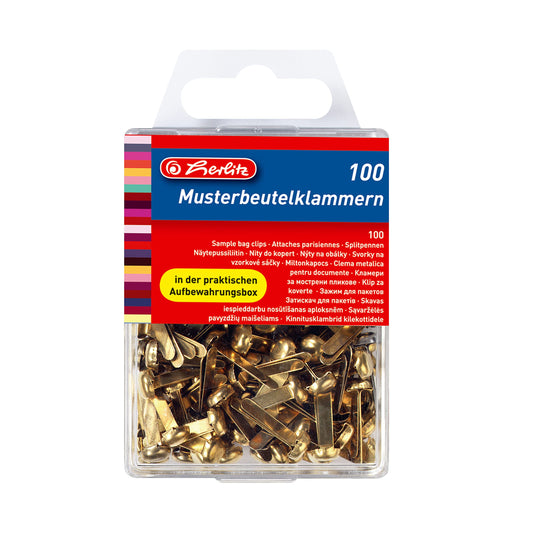 1000 metal paper clips from Herlitz with round head