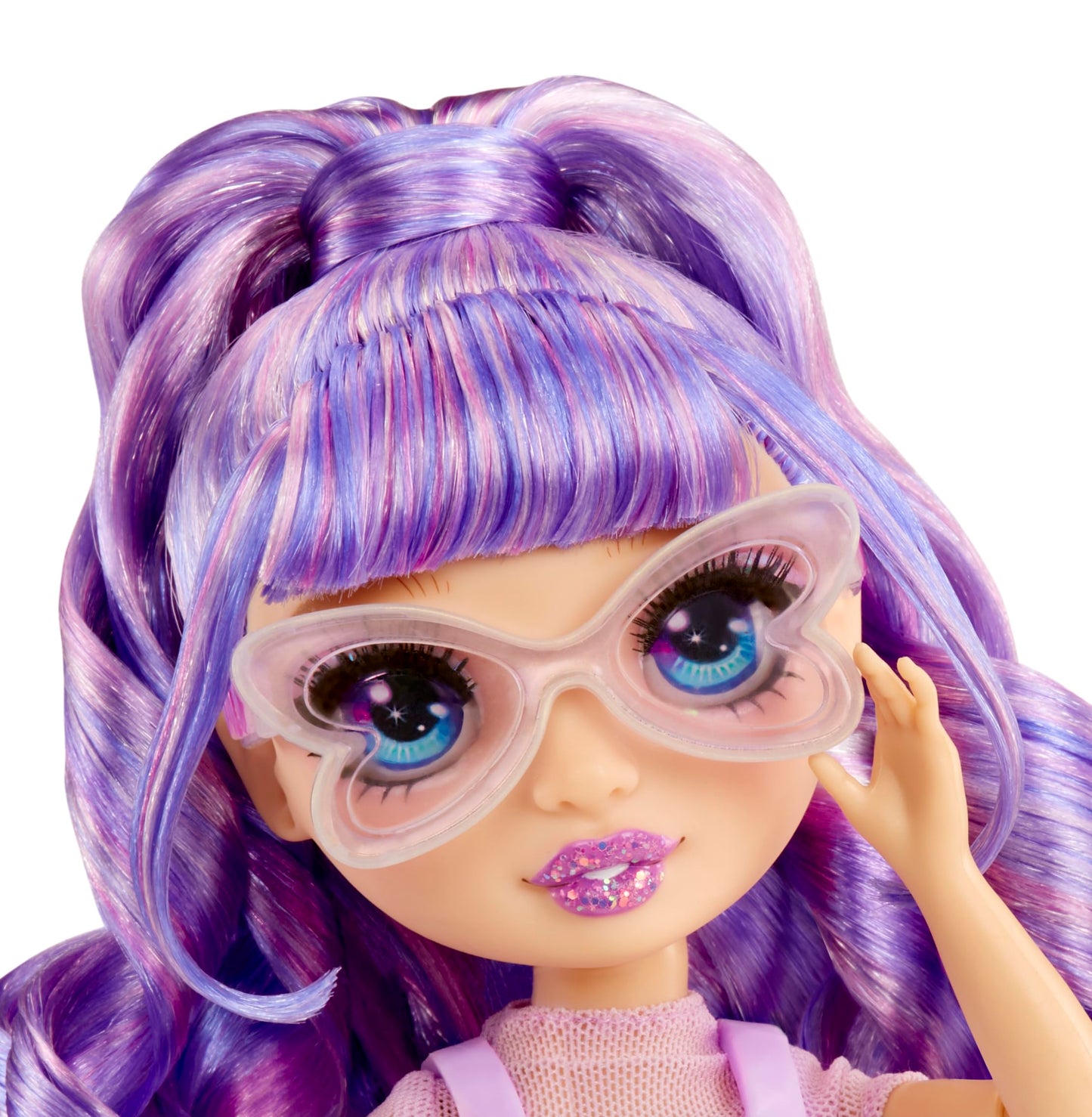 Rainbow High Creative Crystals Violet - Purple 11 inch fashion doll with Make It Kit for crystal accessories, ring for you, crafting, resin playset, gift for kids ages 8, Not EDIBLE.