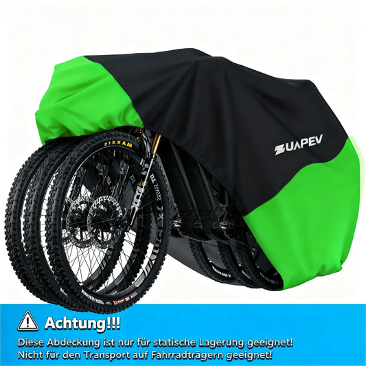 ZUAPEV Bike Cover for 2-3 bikes Waterproof, Bicycle Garage Weatherproof Bicycle Tarpaulin Polyester 210D Bike Tarp Rain Protection, Bike Garage Outdoor Cover Protective cover 208x112x110 cm