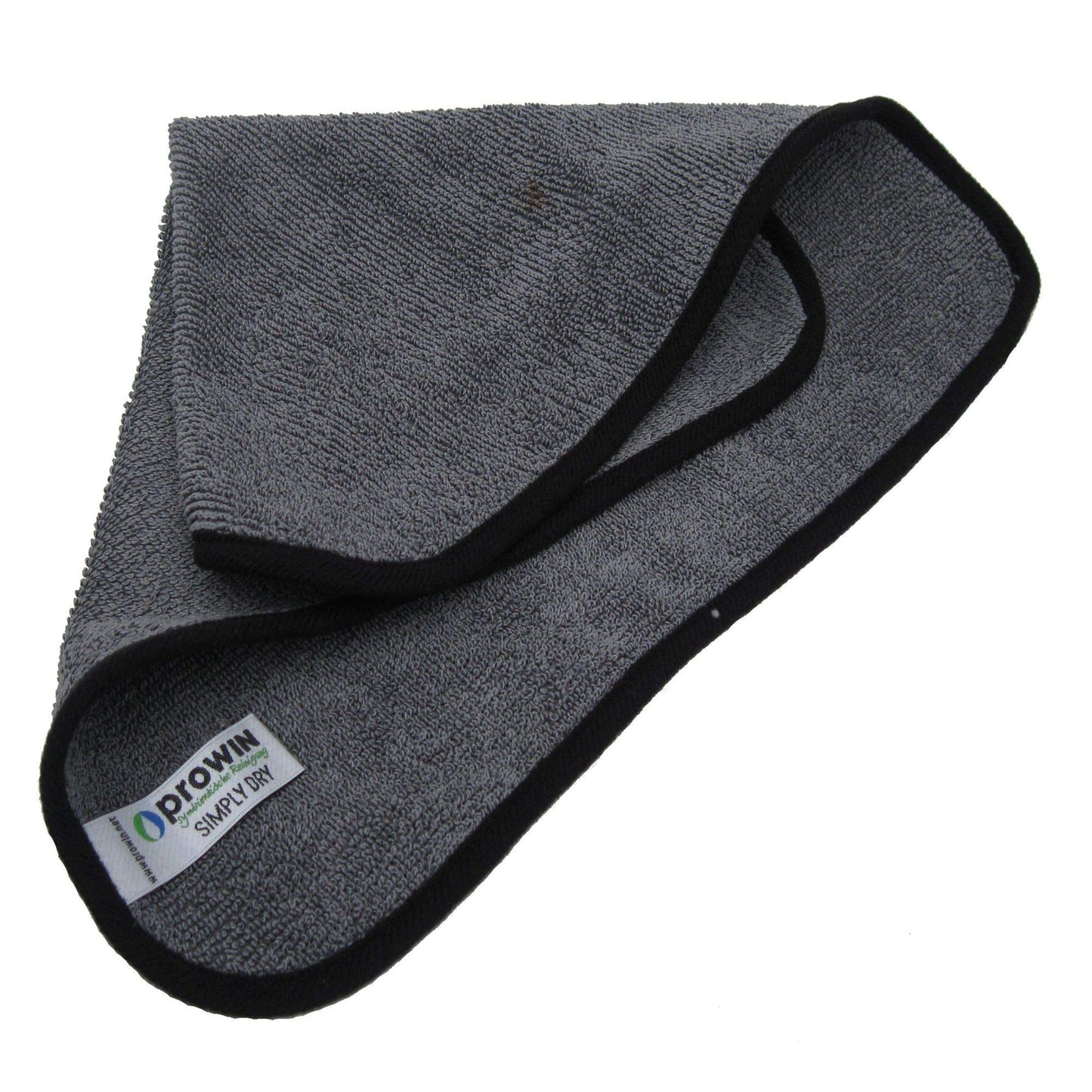 proWin Simpy Dry drying towel 40 x 40 cm microfiber grey/black - Original
