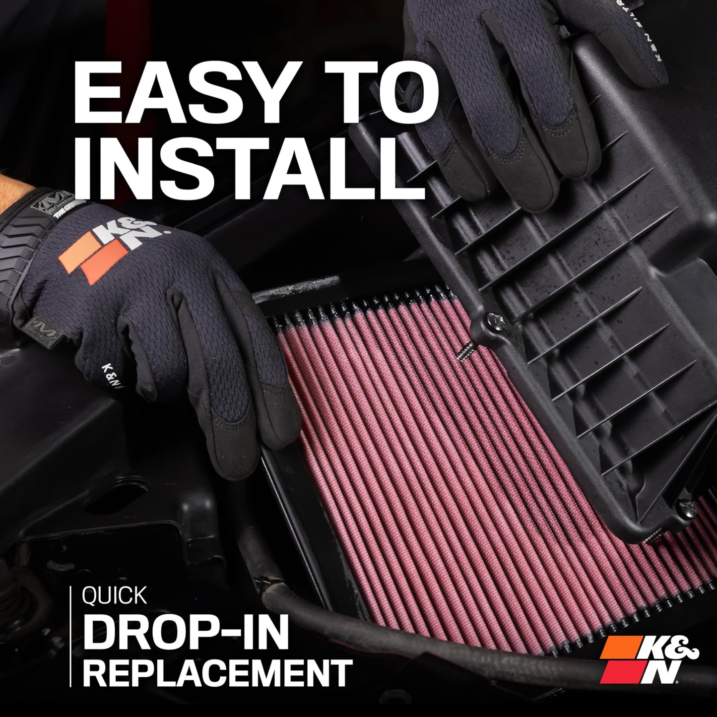 K&N Engine Air Filter 33-3005: High Performance, Washable, Replacement Filter, Increased Power, 2012-2024 (Golf, Tiguan, Passat, Polo, A3, Q2, S3, TT, Ateca, Leon, Laroq, Octavia)