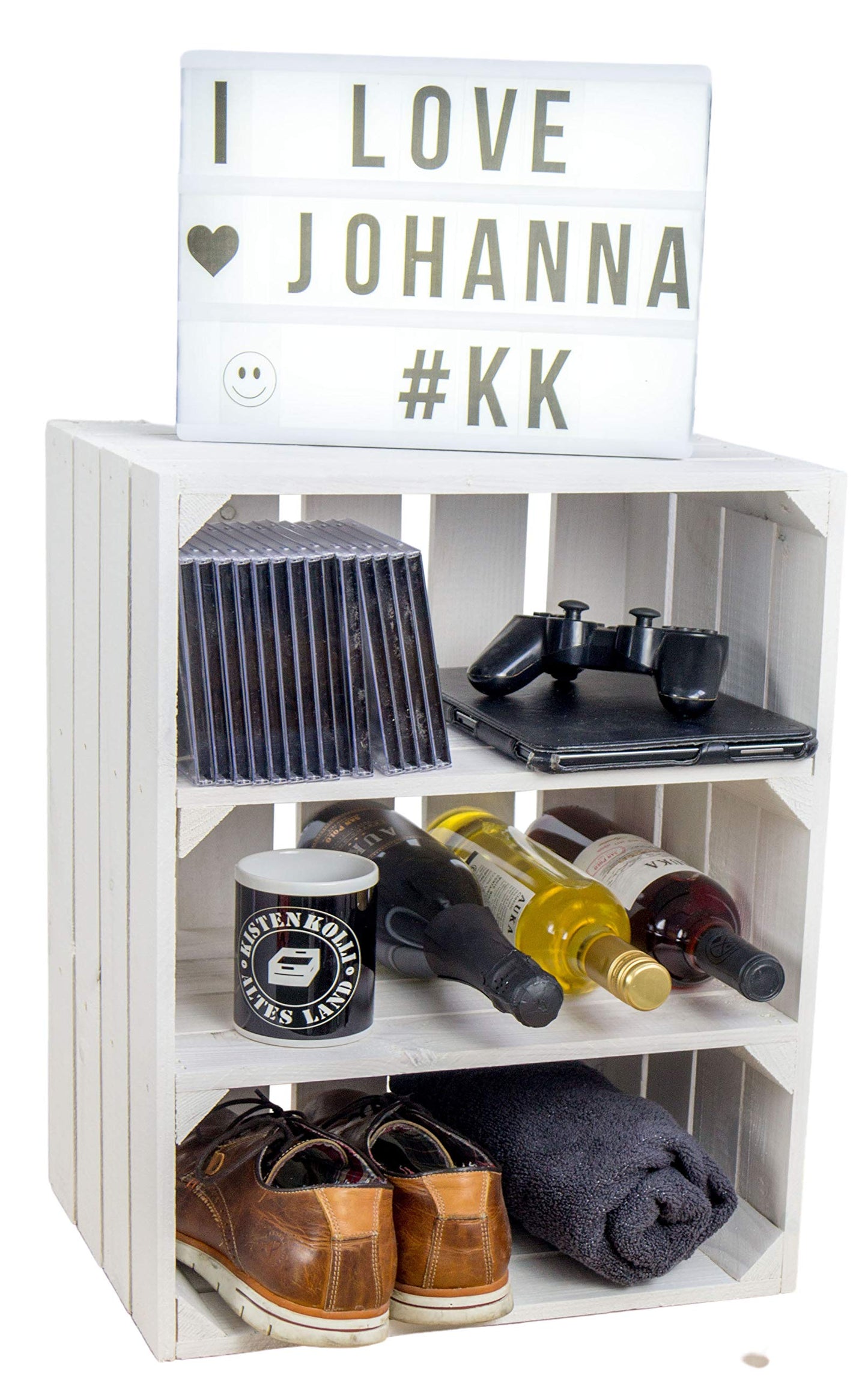2-piece fruit crate Johanna storage box wine crates shelf crates storage crates standing shelf wine crates wooden crates bookshelf wine rack