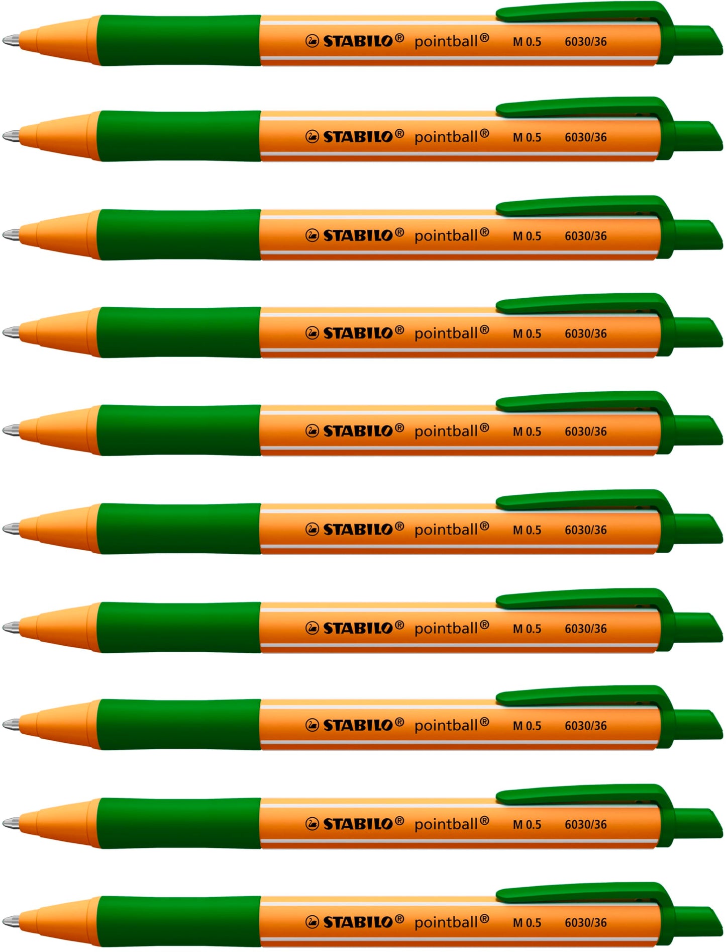 STABILO - Ballpoint Pen - pointball - Pack of 10 - green