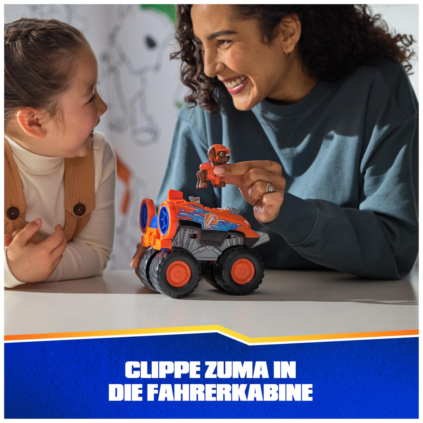 PAW Patrol Rescue Wheels - Zuma's Monster Truck Vehicle with missile launch and Zuma figure, toy for children ages 3 and up.
