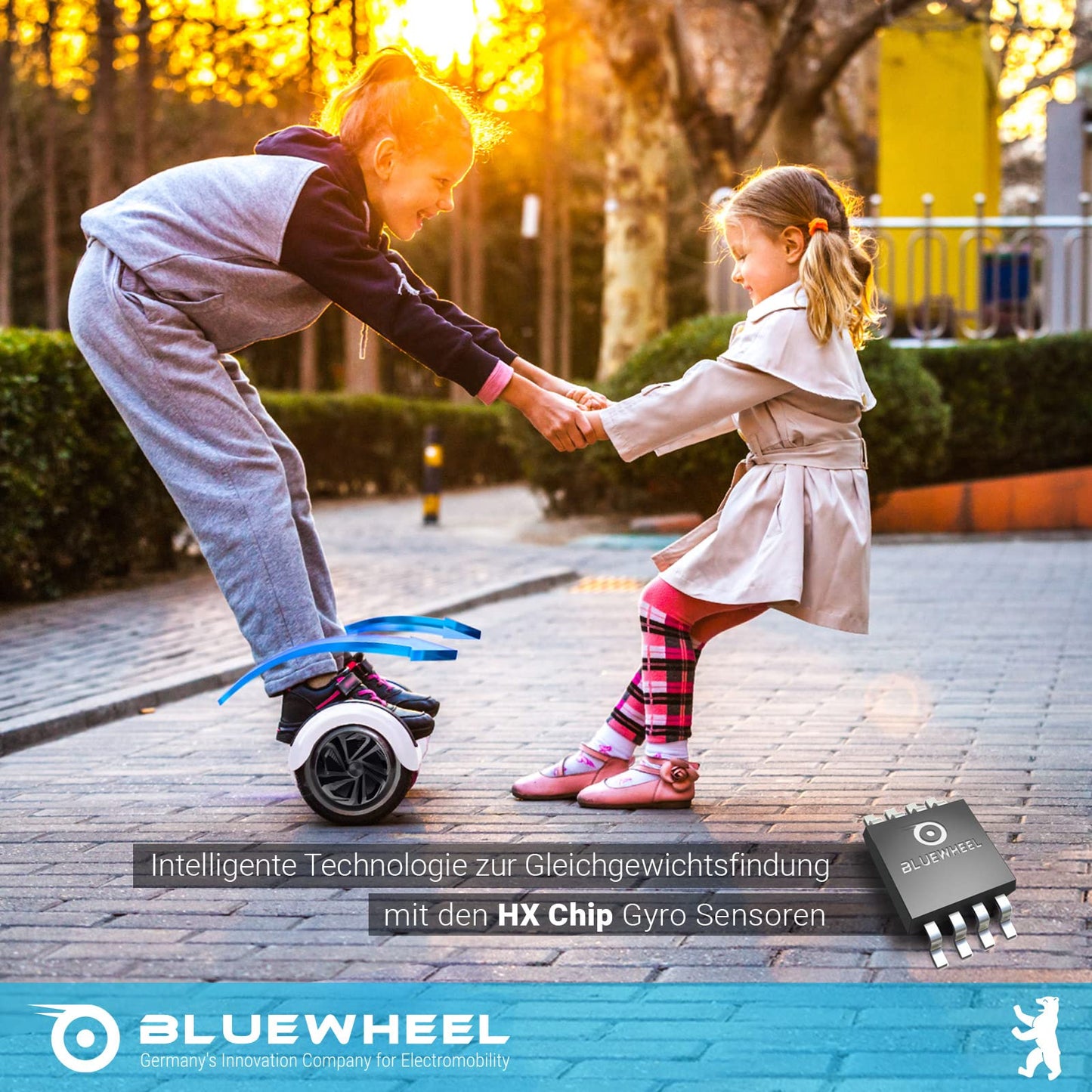6.5" Premium Hoverboard Bluewheel HX310s - German quality company - Children's safety mode & app - Bluetooth speaker - strong dual motor - LED - Electric skateboard self-balance scooter