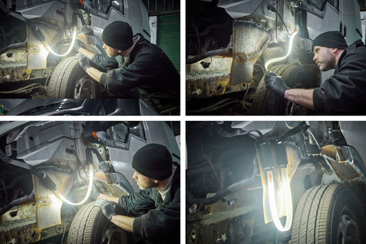 Osram LEDinspect Flexible Inspection Light, rechargeable LED inspection lamp, 6000K, brightness up to 1000lm, detachable elastic bands, White