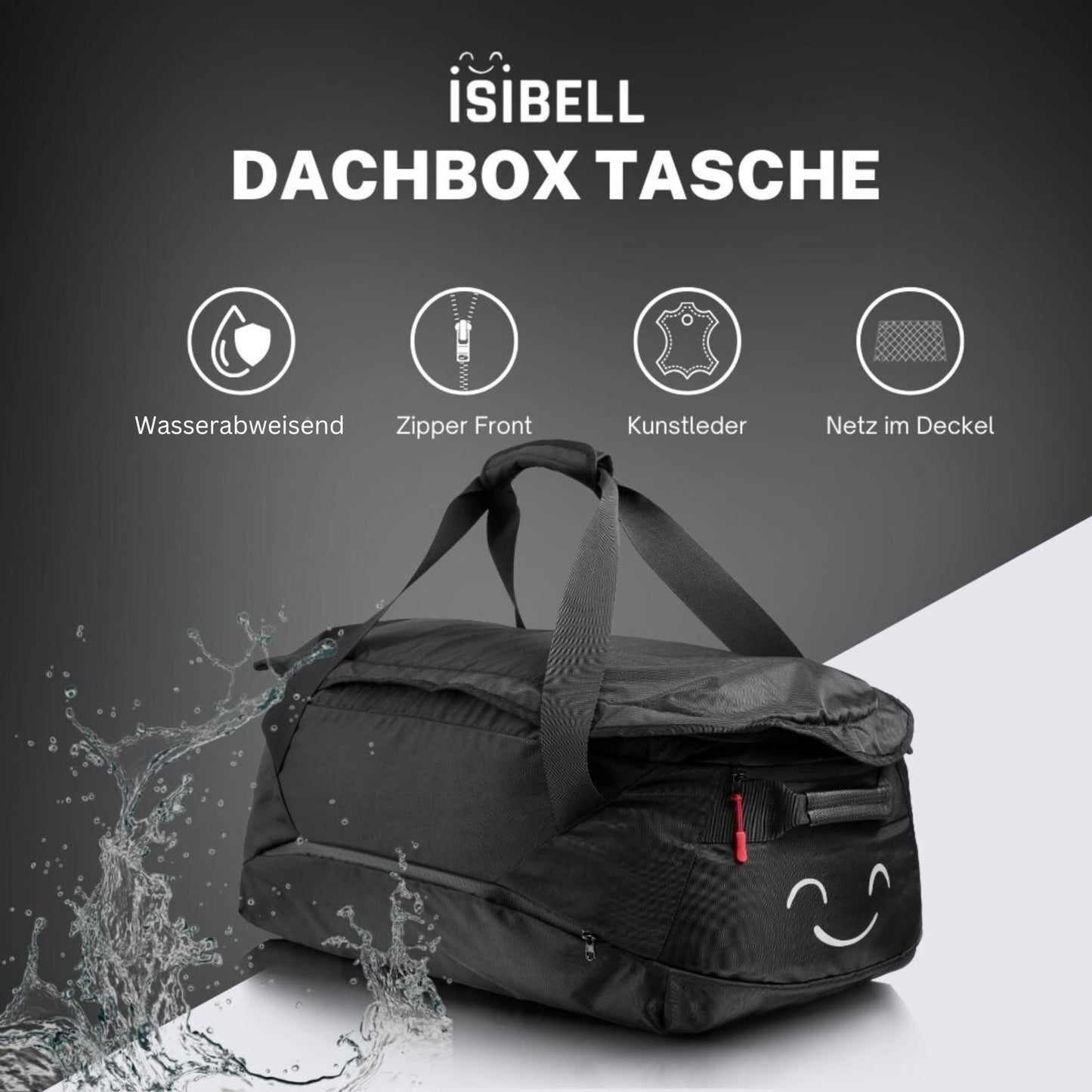 ISIBELL® Roof Box 4-piece bag set with step for easy loading and unloading, identification marker/duffel bag/roof box bags/roof box bag