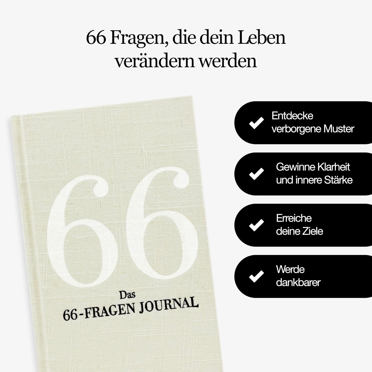 Modern Frame Of Mind 66-Questions Journal - The Original | Featuring 66 reflection exercises for increased self-confidence, clarity, and inner strength.