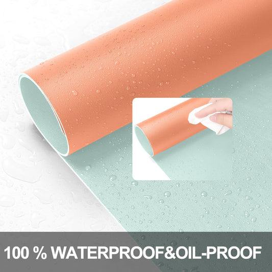 Multifunctional office mouse pad, BUBM 90x43cm waterproof desk pad made of PU leather, ultra-thin mouse pad, non-slip desk mat, for office and home.