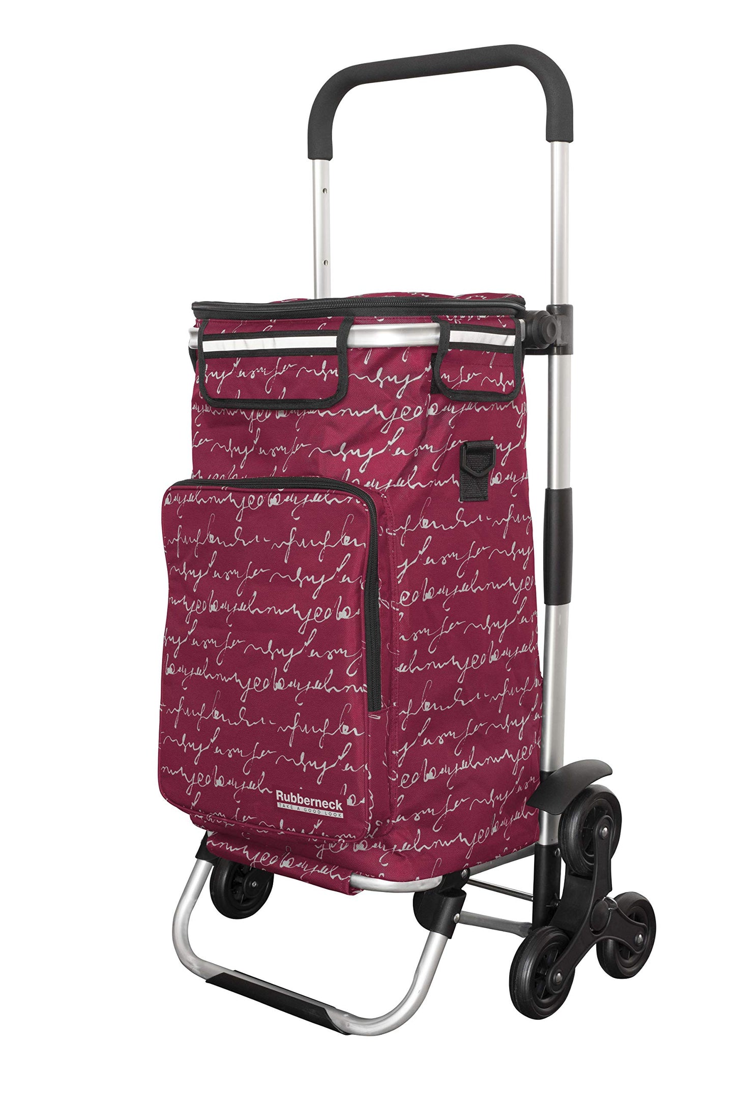 Rubberneck shopping trolley - Foldable cart - Cooler compartment - Adjustable handle - Red