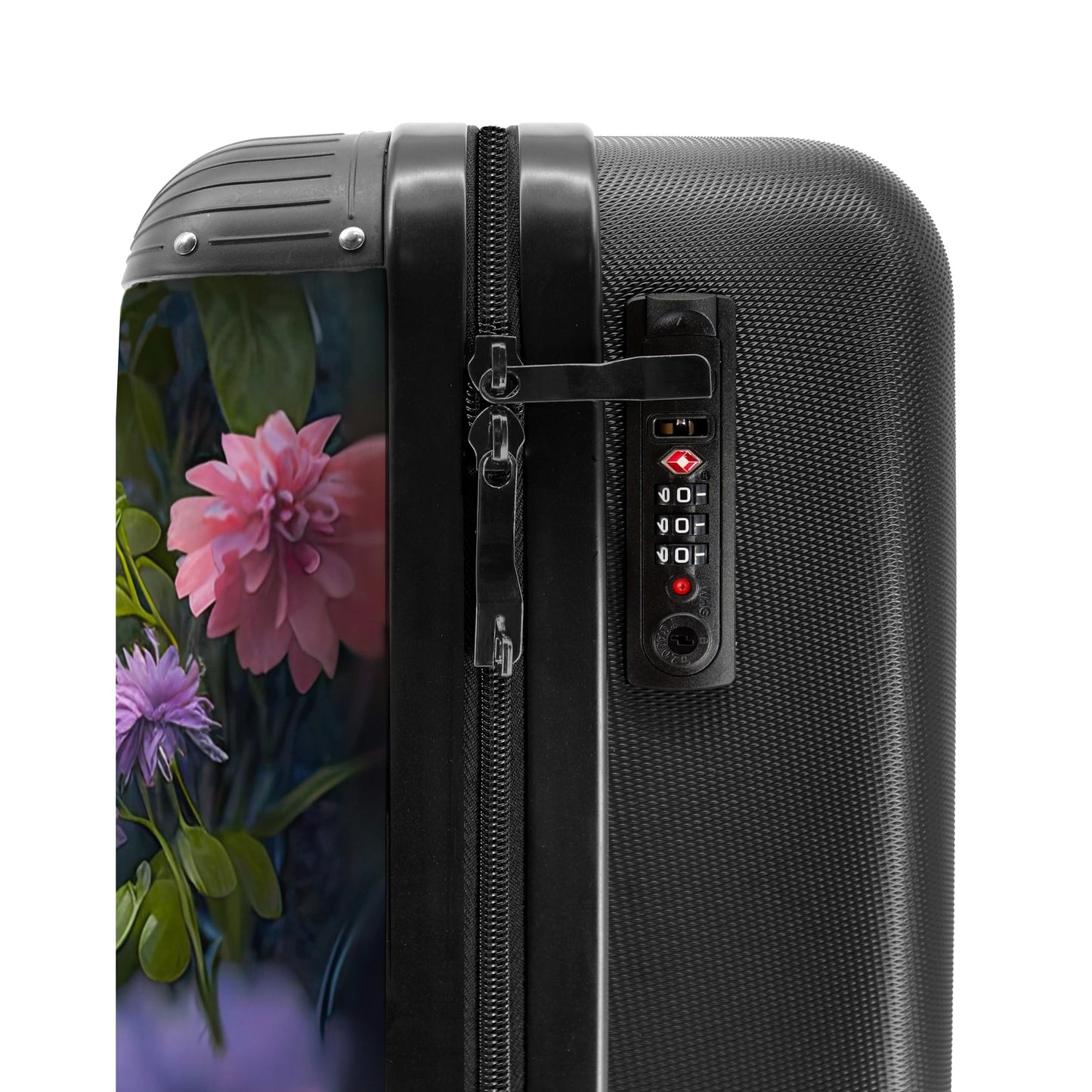 NoBoringSuitcases.com® Kids' suitcase for girls with cute illustrations of kittens, flowers, and forest. Compact hand luggage trolley measuring 55x40x20 cm.
