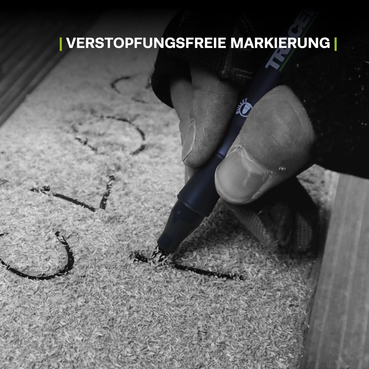 Tracer Marking Kit - Deep Hole Carpenter Pencil, Replacement Leads x 6, and 2 non-clogging markers with holster.