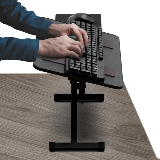 KT3 Ergonomic Keyboard and Mouse Stand (height adjustable and negative tilt) Sit Stand Up Riser on Desk Platform to elevate keyboards for standing above the desk