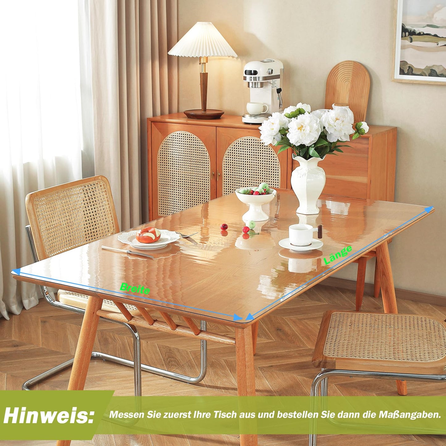 Table cover transparent 1.5mm 120 x 200cm Transparent tablecloth Table protection, PVC clear film Table protective film, Waterproof protective tablecloth, Table protective film